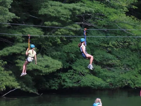 people on a rope bridge