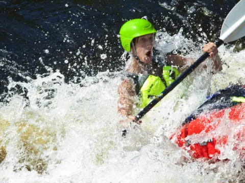 a person in a kayak