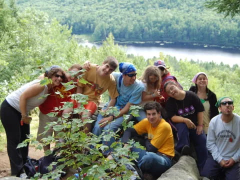 a group of people posing for a photo