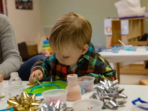 a child playing with toys