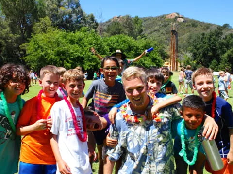 a group of boys posing for a picture