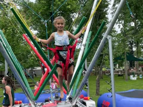 a girl on a swing