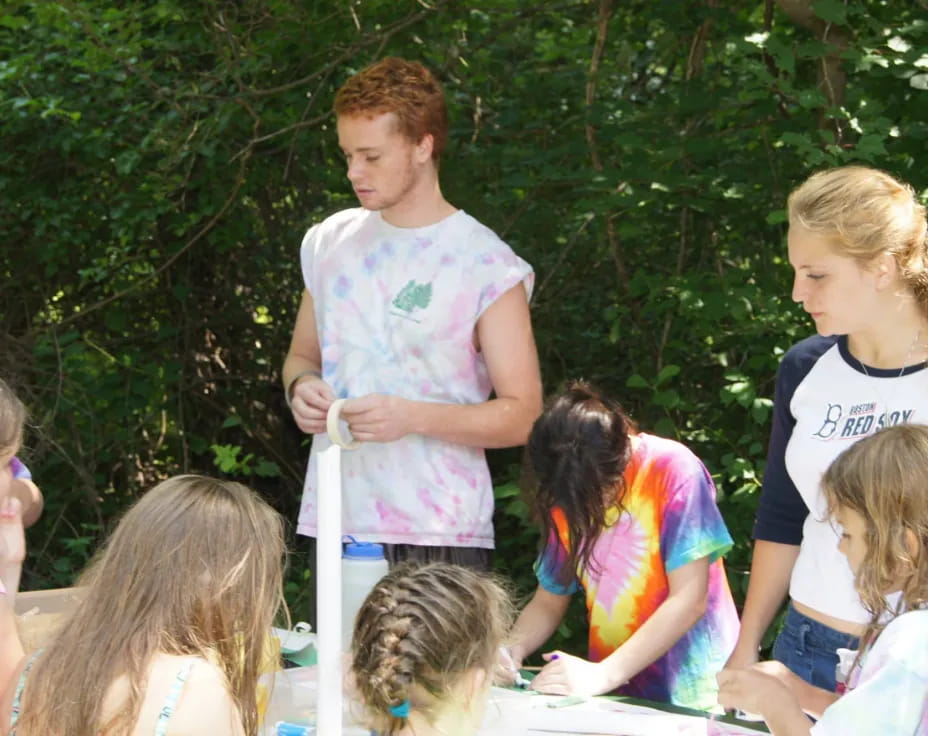 a group of children standing outside