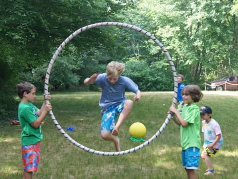 kids playing with a ball