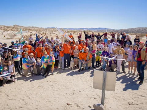 a group of people posing for a photo