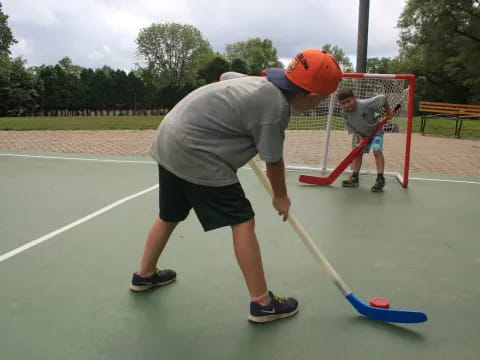 a man playing a game of hockey