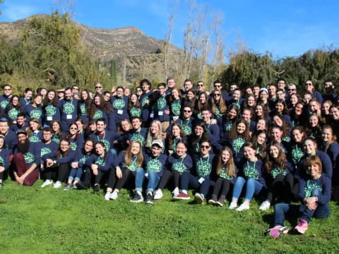 a group of people posing for a photo