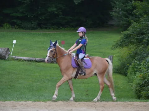 a girl riding a horse