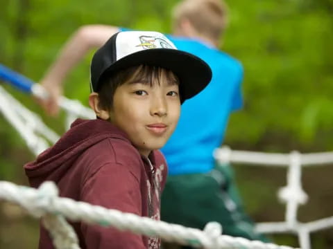 a boy wearing a hat