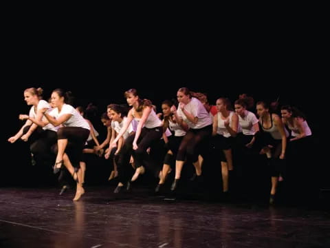 a group of people dancing