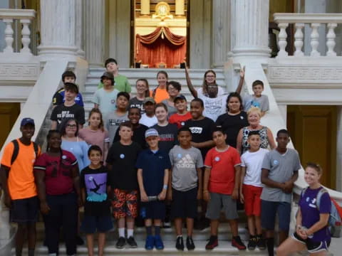 a group of people posing for a photo