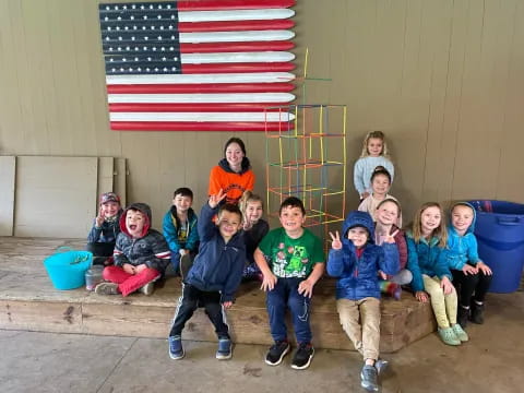 a group of children posing for a photo