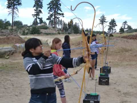 a group of people playing on a playground