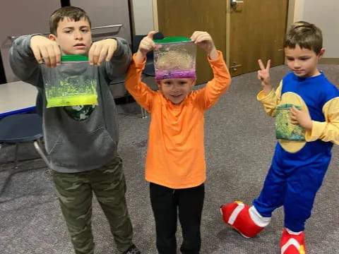 a group of boys posing for a picture