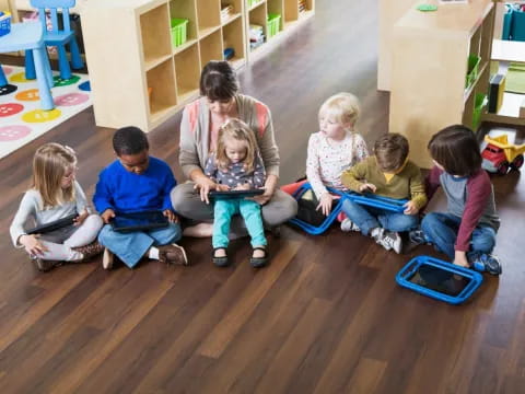 a group of children playing with toys