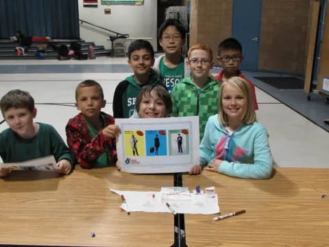 a group of children posing for a photo