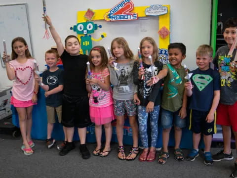 a group of children posing for a photo