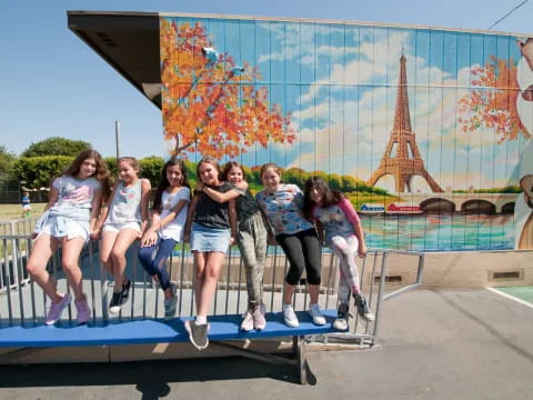 a group of girls posing for a picture