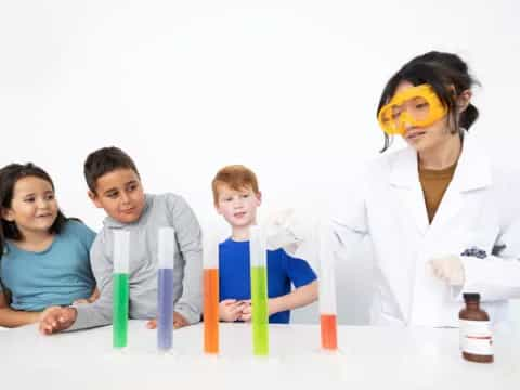 a group of people wearing face masks