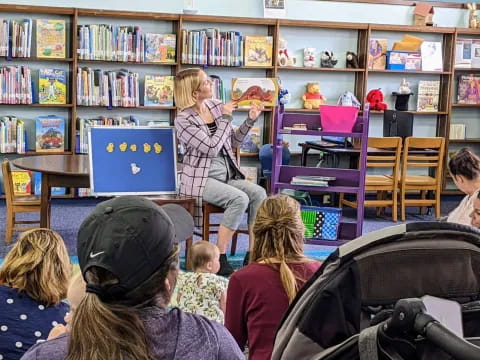 a person teaching a class