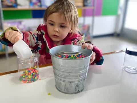 a child playing with a toy