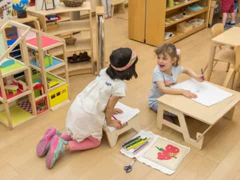 a few children in a classroom