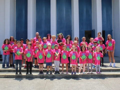 a group of people posing for a photo