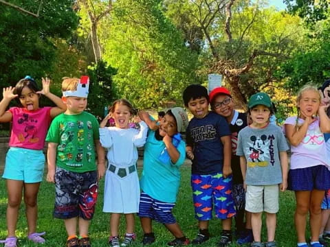 a group of children posing for a photo