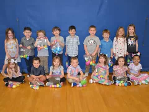 a group of children posing for a photo