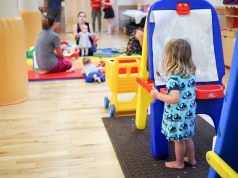 a child playing with toys