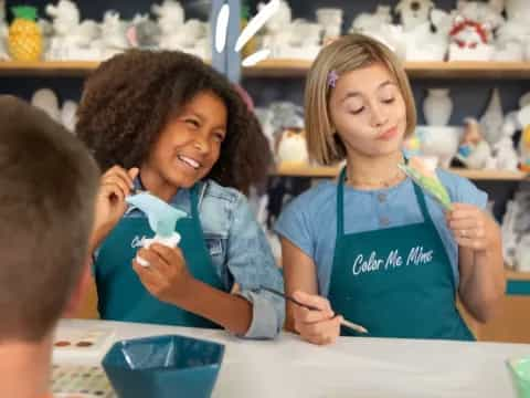 a few children eating food