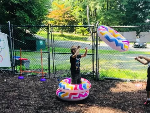 kids playing with a ball