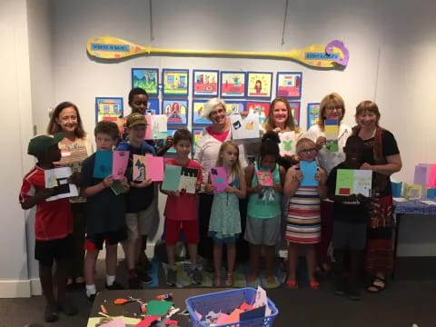 a group of children posing for a photo