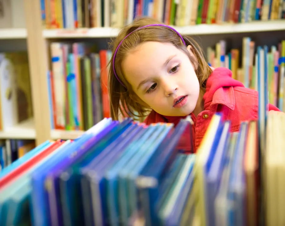 a person looking at a book