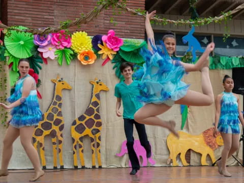 a group of people dancing