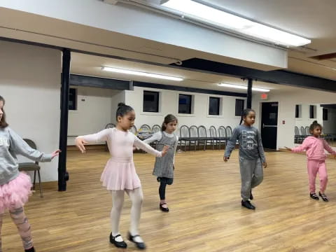 a group of people dancing