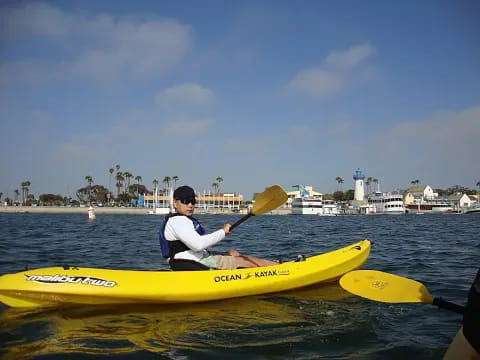 a man in a kayak