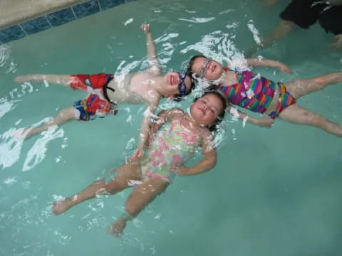 a group of women in a pool