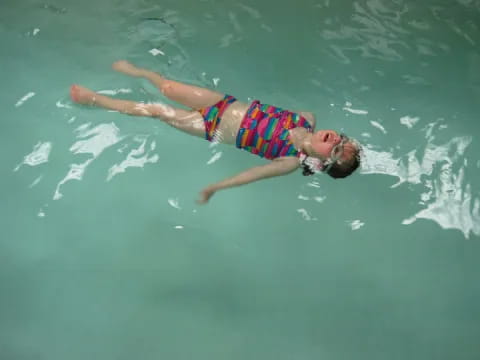 a person swimming in the water