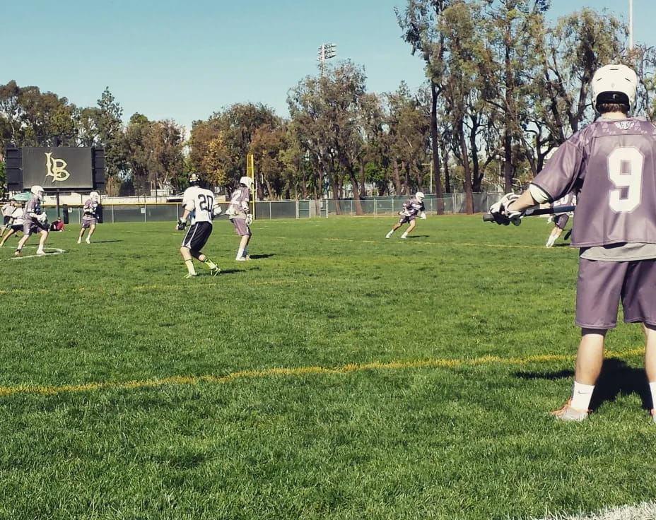 a group of people playing football