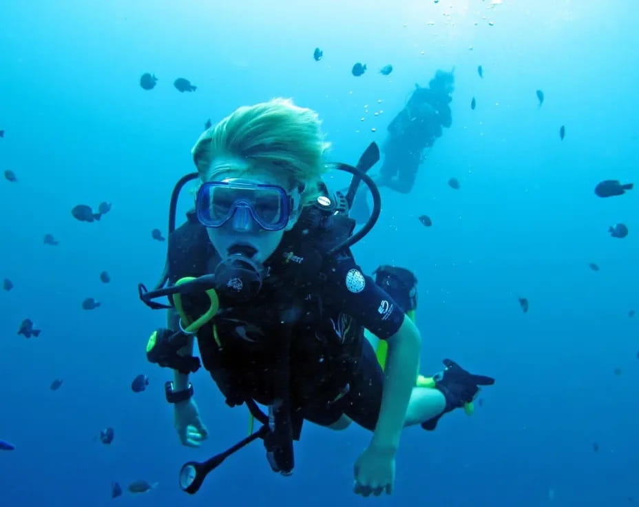 a person wearing scuba gear