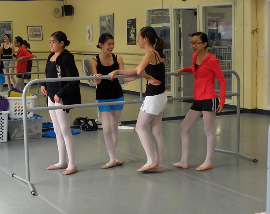 a group of women in a gym