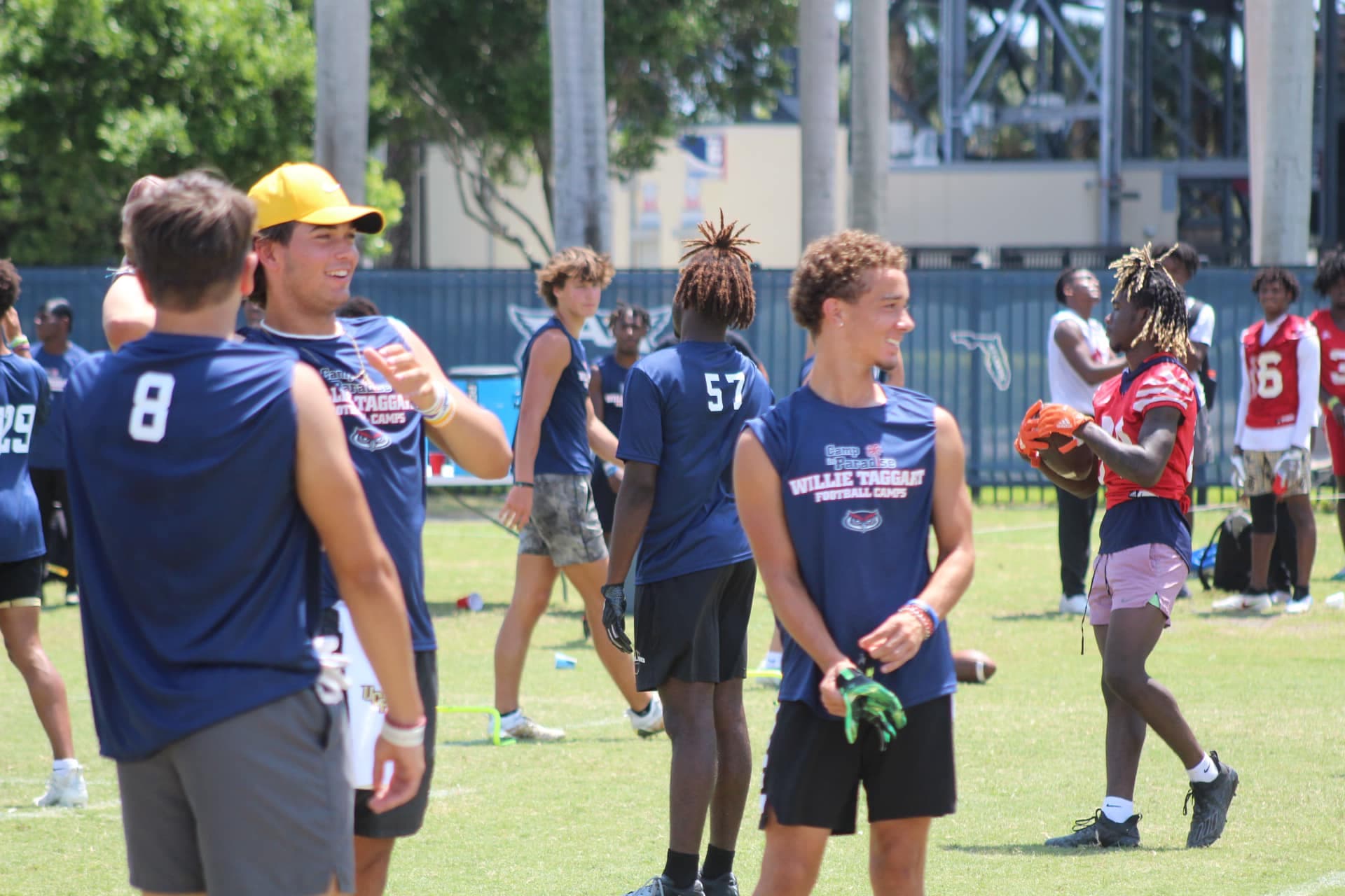 a group of people in a field