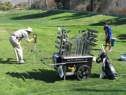 a person using a machine