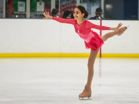 a woman ice skating