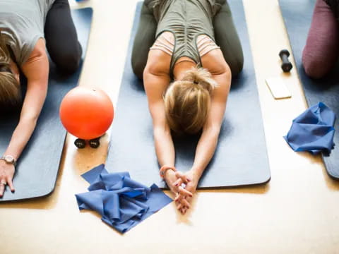 a person doing a yoga pose