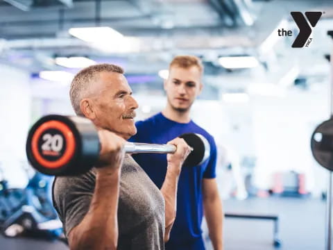 a man lifting weights