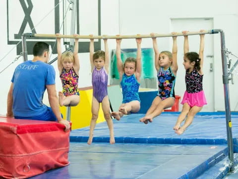 a group of children on a trampoline