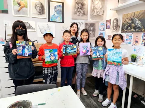 a group of children posing for a photo