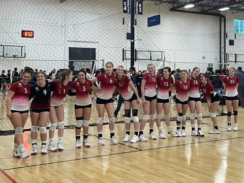 a group of women in a gym